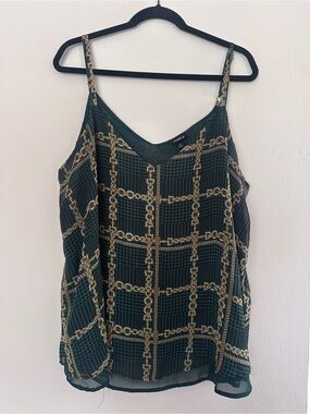 Torrid Green Chain-Print V-Neck Cami Top